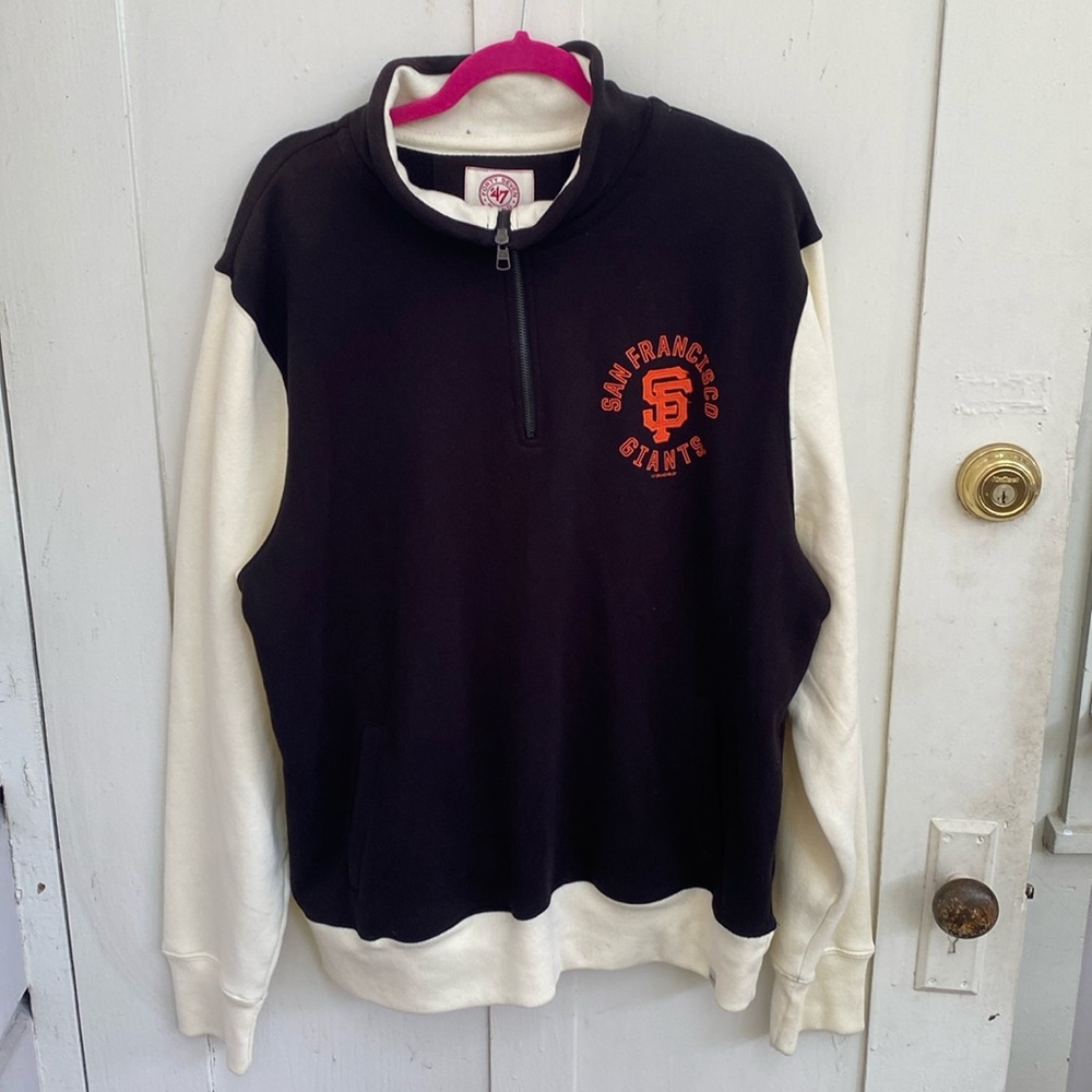 NWT Men's San Francisco Giants Full Zip Jacket XXL Mock Neck Logo Embroidered